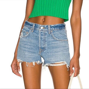 GRLFRND The Helena High Rise Cut Off Jeans Shorts Newport frayed Raw hem Size 30